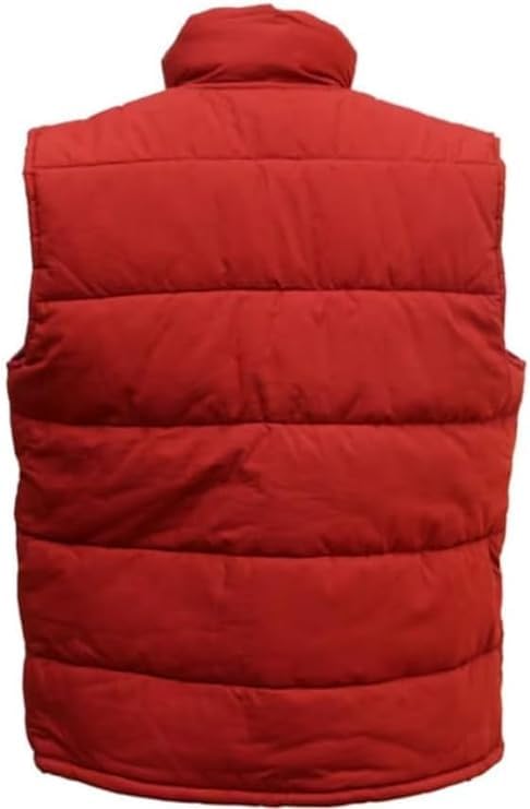 Men's Michael - J - Fox - Back To Marty - McFly Red Puffer Vest2