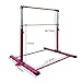 JC-ATHLETICS Gymnastics Bar for Kids Girls Ages 3-15 with Ring for Home Indoor Training Equipment- Steady Steel Construction, Anti-Slip, Easy to Assemble, 3' to 5' Adjustable Height