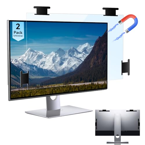 [2 Pack] Magnetic Hanging 24 Inch Computer Anti Blue Light Screen Protector for 16:9 Aspect Ratio...