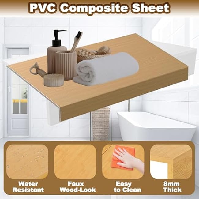 Portable Reusable Pantry Storage Rack Cover, 5pcs/ 6pcs PVC Wood-Look Wireshelf Covers for Dining Cabinet Kitchen, Enhances Aaesthetic(6 Pack,97x30x5cm/38x12x2in)