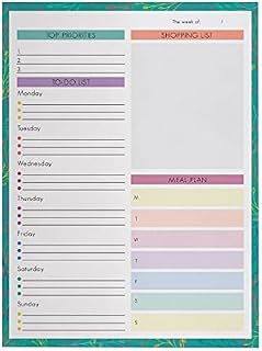Student Planner, Eco Friendly Undated Weekly A4 Pad. Top Priorities, To Do Lists, Shopping List, Meal Planner. Stationery for University Students or Home.