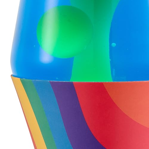 Image of Lava The Original Lamp - 14.5 inch Warped Rainbow - Classic Liquid Motion Lamp - Yellow Wax and Blue Liquid - Item #2713 (Amazon Exclusive)