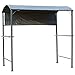 Outsunny Grillpavillon mit Flammschutzdach, BBQ-Pavillon mit 2 Ablagen, Polyester, Schwarz, 218 x 138 x 216 cm