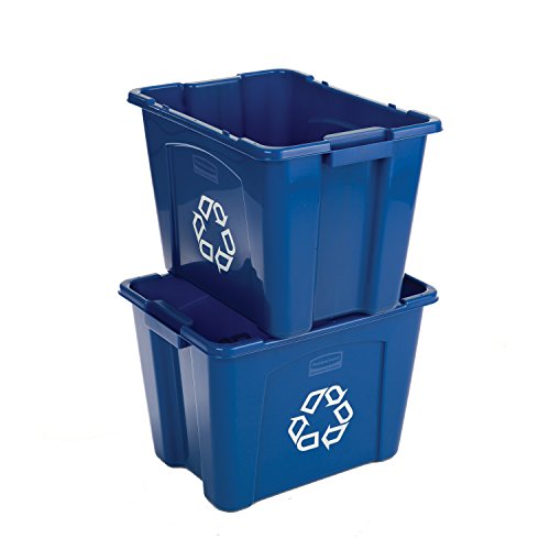 Rubbermaid Commercial Products FG571473BLUE Recycling Bin/Box, Stackable, 14 Gal, Blue, For Indoors/Outdoors/Garages/Homes/Commercial Facilities thumb #7