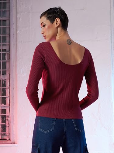 Image of Sassafras Women Sweetheart Neck Rib Top
