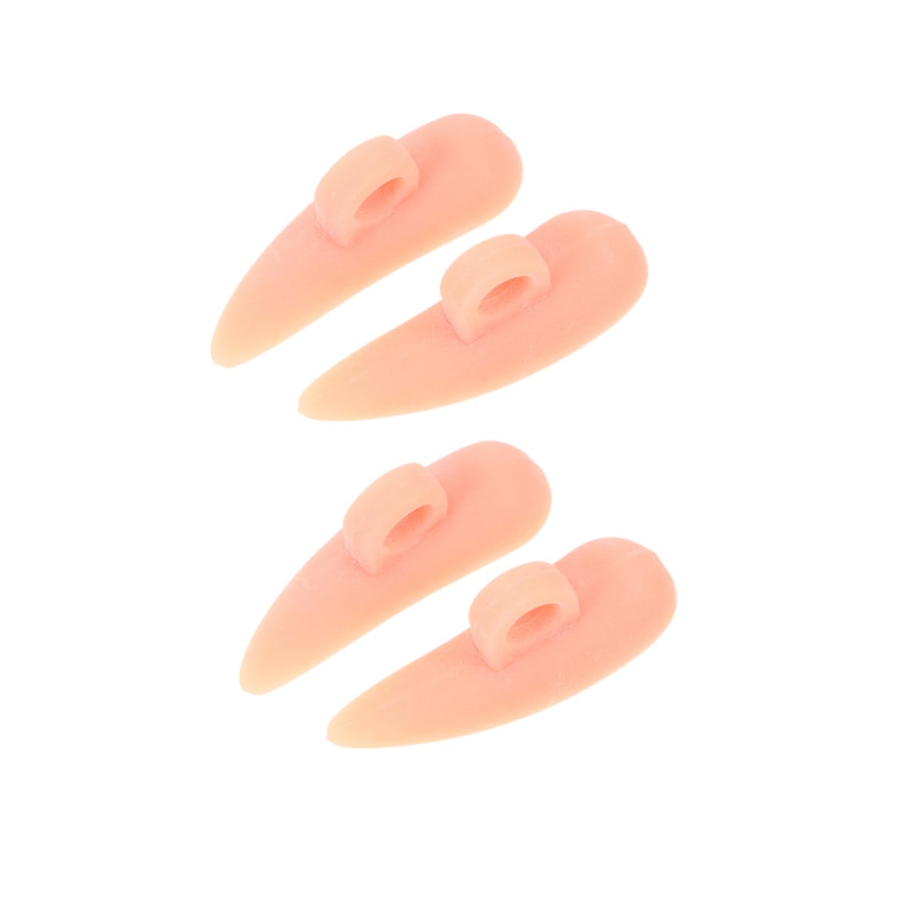 WOFASHPURET 4Pcs Skin Colored Separators for Comfortable Pads for Foot Care Spreader for Realigning Bent Suitable for Men and Women