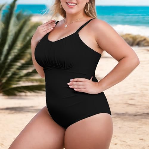Zando Women Plus Size Bathing Suit Tummy Control Womens Swimsuits Cheeky One Piece Swimsuits Vintage Swimwear Bathing Suit3