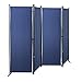 GOJOOASIS Room Dividers Folding Privacy Screens 4 Panel Partition (Blue)