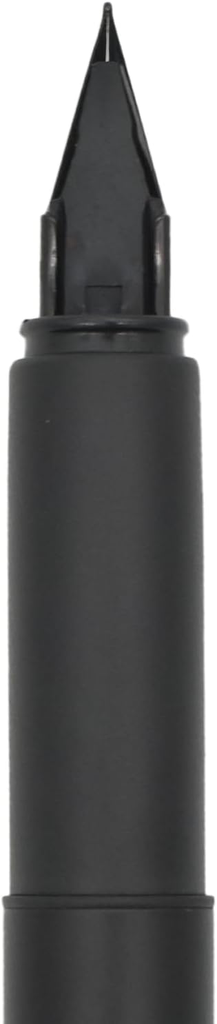 Black Metal Body Fountain Ink Pen With Ink Refill Converter Fine Nib 0.5mm