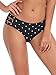 Ocean Blues Women's Black Polka Dot Strappy Bikini Bottom Full Coverage Swim Briefs Size X-Large