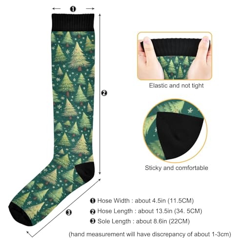 Image of Pigsaly Red White Polka Dot Womens Compression Socks Athletic Tube Sock Knee High Socks Outdoor Sport Socks