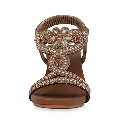 WOJWSKI Women's Slide Wedge Sandal Rhinestone Open Toe High Heel Roman Summer Platform sandals2