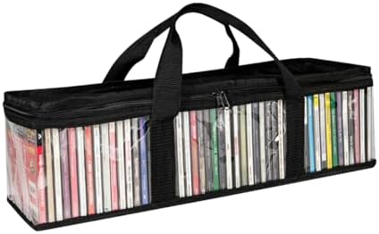 Amazon.com: SWPHRT Car CD Storage Bags, Transparent Vehicle DVD Storage ...