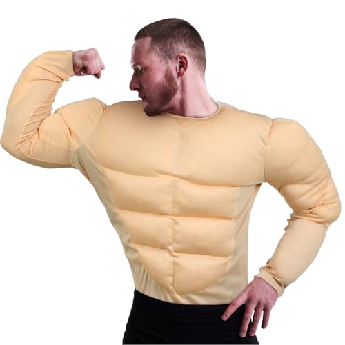 Haut de faux muscles pour homme pour avoir une silhouette athlétique à Halloween sans effort