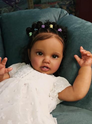 Muñeca Reborn Baby Dolls Silicona Realista 24 pulg miniatura 3