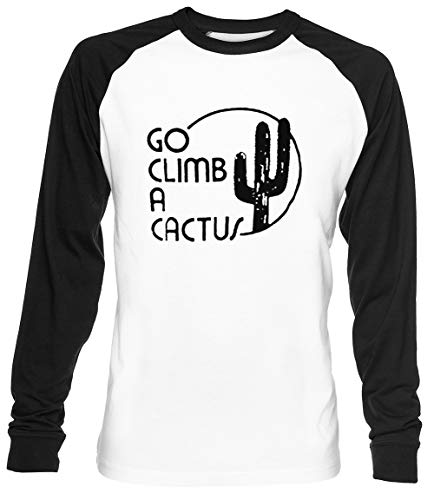 Luxogo Go Climb A Cactus Unisexe Blanc Baseball T-Shirt Homme Femme Baseball T-Shirt