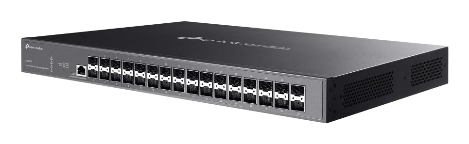 Omada 32-Port 10GE SFP+ L2+ Managed Network Switch, Multi-Gigabit, SDN Cloud Access, Remote...