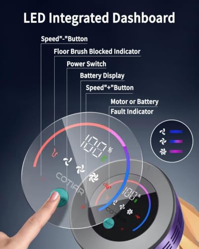 Image of Cordless Stick Vacuum Cleaners for Home, 650W 55KPA Up to 70Min Runtime
