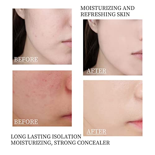 OUKPANE Skin Tone Adjusting CC Cream SPF 50, CC Cream Colour Correcting Self Adjusting for Mature Skin Full-Coverage Foundation, Skin Concealer Brightening Skin Tone-Natural Colo - Thumbnail 5