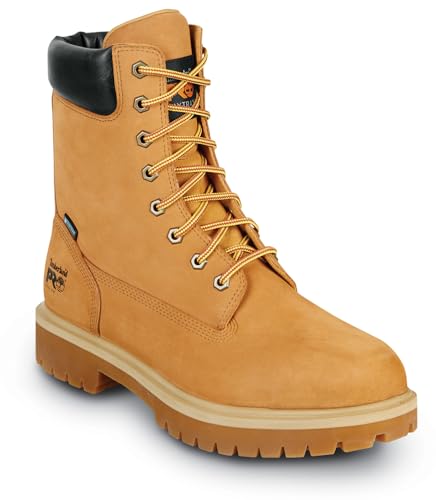 Timberland PRO Timberland PRO 8IN Men's, Wheat, Steel Toe, EH, MaxTRAX Slip Resistant, WP Boot (8.0 W)