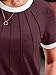 AUTOMET Womens Shirts Short Sleeve Tops Business Casual Tee Spring Summer Clothes Trendy Fashion Dressy Blouses Outfits 2025 WineRed 2XL