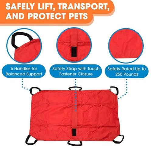 Camilla para perros impermeable con 6 asas reforzadas y alta capacidad de carga 8