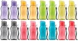 MILTON 16 pack 6 oz Kids Water Bottle for School Leak Free Flip Lid- Portable Small Sports Water Bottle for Adults Carry Strap Party Favors for Kids Treats Prizes Gifts Goodie Bag Stuffers Bulk Pack