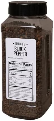 Sauer's Whole Black Pepper | 1 Pound Canister | Foodservice