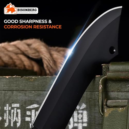 Image of BISONBERG Kitchen Meat Knife for Chopping, Dicing and Mincing for Home Kitchen & Outdoor Camping