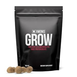 Xwerks Grow 100% New Zealand Grass-Fed Whey Protein – 25g of Pure Isolate Protein Powder (30 Servings) All-Natural, Paleo & Keto-Friendly, Soy & Gluten-Free, and Easy to Digest (Peanut Butter)