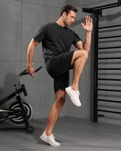 Mens Acid Wash T-Shirt Oversized Unisex Cotton Vintage Tees Short Sleeves Casual Shirt for Men4