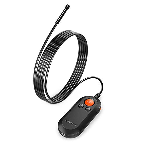 Dual-Lens Endoscope,DEPSTECH Wireless Borescope, HD Inspection Camera with 6 Adjustable LED, Zoom Waterproof Snake Camera for Android & iOS Smartphone Tablet-16.4Ft