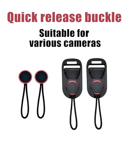 Image of NHCDFA Camera Belt, Camera Strap, Easy to Use and Carry Black Camera Belt Strap Quick Release Buckle Comfortable to W ear for All Kinds of Photography Equipment