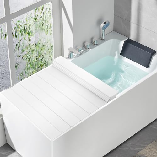 MINRS Housse de baignoire pliable - Étanche à la poussière - 170 x 75 x 0,65 cm - Isolation PVB - Charge maximale : 5 kg - Pour la maison, la salle de bain,...