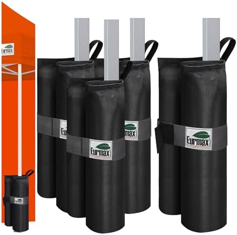 Eurmax USA 4-Pack 150LBS Capacity Universal Canopy Weight Bags,He...