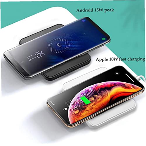 Snelle draadloze oplader 15W Mobiele telefoon Afneembaar Oplaadstandaard Pad Dock White Phone Parts - Image 5