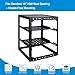 RackPath 16U Open Frame Network Rack with 2X 14in Vented 1U Shelves Rear Support, Wall Mount/Floor Standing Network Cabinet, Heavy Duty 150 lbs Capacity for IT & AV Gear, Audio and Video Device