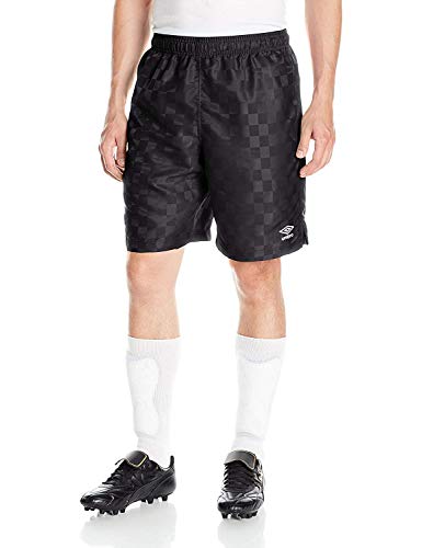 Umbro Mens Checkered Short, Black Beauty/White, Large Us #TOP4