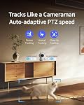 Aqara 4K UHD Hub caméra double-Lens G350, Caméra de sécurité intérieure avec 9X Zoom, 360° Pan & Tilt, AI Auto-Tracking, reconnaissance faciale/greffe, fonctionne avec Apple HomeKit, Alexa, chez Google, SmartThings