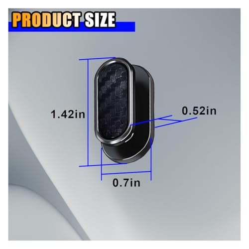 4 PCS Car Mini Hooks, Strong Self-Adhesive Backseat Hangers, Multifunctional Wall Hanging Hooks, Universal Hook Stickers for Key Charging Cable Earphone Car Interior Accessories (Carbon Fiber)