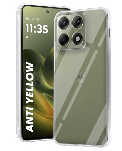 Image of DIZORO Compatible with Motorola Moto Edge 70 Pro /Edge 70 Pro Plus 5G Back Cover Case Clear,[ Anti Yellow ][Military Grade Protection] Hard PC Back Cover Transparent