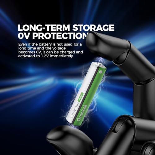 Granicell Lot de 24 Piles rechargeables AAA 1100 mAh Haute capacité 1500 Cycles 1,2 V NiMH Low Self Discharge AAA
