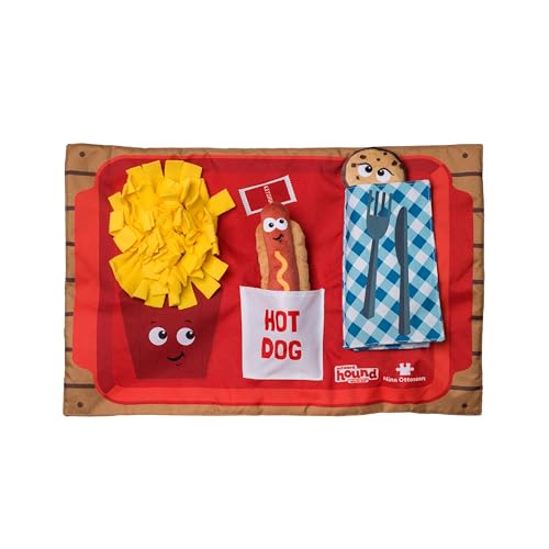 Outward Hound by Nina Ottosson Activity Matz Fast Food Fun Plush Dog Puzzle Mat Dog Enrichment Dog...
