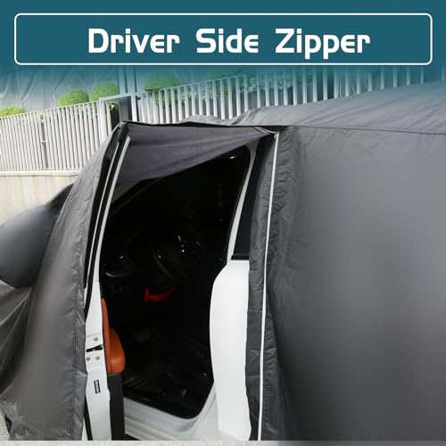 YWNYT Autoabdeckung Ersatz für VW T5 T6, Gewicht 5KG, 300D Baumwollfutter, Wasserdicht Wetterfeste UV-Beständige Autoabdeckung Vollgarage für VW Transporter mit Seitlichem Türreißverschluss (L530)
