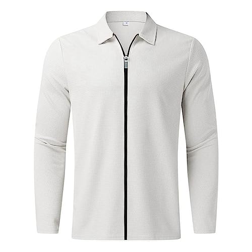 Polo homme fermeture éclair anti froissement col rotatif
