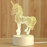 3DランプアクリルユニコーンUSBLEDナイトライトネオンサインランプ家庭用寝室誕生日の装飾結婚式のギフト CDKPAWMZ