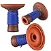 Hookah Bowl Red Clay Shisha Perfect Work with Heat Management System and Foils Attach Poker Mace Twist Shape Shisha Fork Practical Hookah Accessories (Blue)