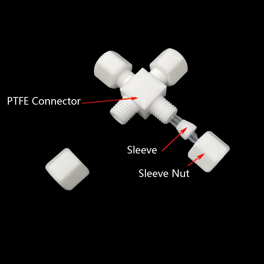 Válvula de bola de PTFE – Interruptor duradero de 4 vías para conexiones roscadas, ideal para fontanería y aplicaciones industriales, 1 pieza
