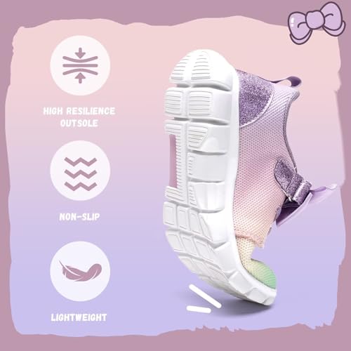 Torotto Girls Sneakers Lightweight Walking Shoes Comfortable Running Tennis Shoes for Toddler Little Kid/Big Kid2