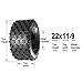 Set of 2 MaxAuto Sport ATV Tires 22x11-9 22x11x9 4PR